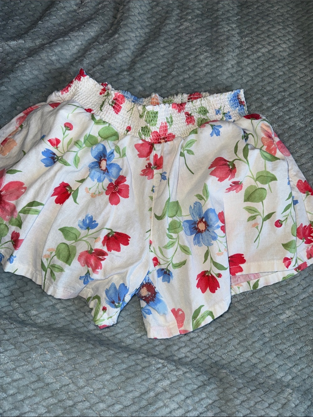 Old Navy Kids Shorts with Red & Blue Flowers